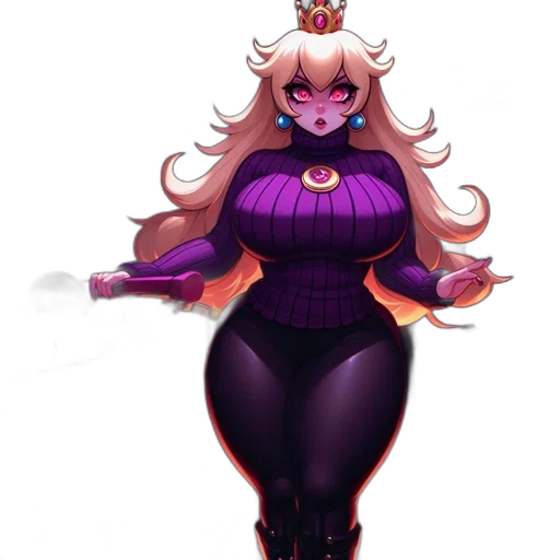 dress, crown, staff, creature, concept art, fantasy art, pixel art, anime transparent PNG cut-out