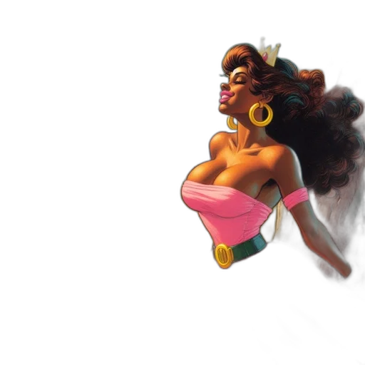 jewelry, dress, concept art, fantasy art, 3d render, pixel art, woman, pink transparent PNG cut-out