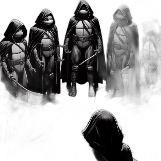 mask, concept art, comic book art, fantasy art, pencil sketch, fog, monochrome, dark transparent PNG cut-out