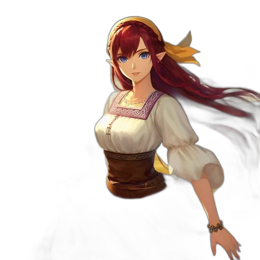 dress, staff, crown, weapon transparent PNG cut-out