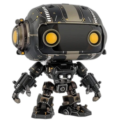 robot, concept art, 3d render, robotic, figure, large, circular, head transparent PNG cut-out
