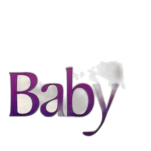 poster, title, should, keep, baby, purple, text, featuring transparent PNG cut-out