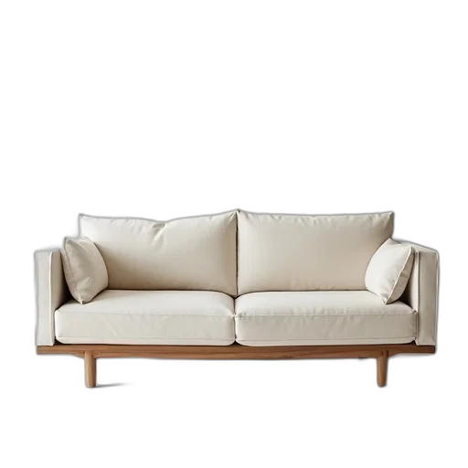 furniture, 3d render, earth tones, modern, minimalist, sofa, sleek, design transparent PNG cut-out