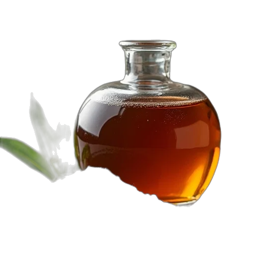 bottle, crown, flower, photorealistic transparent PNG cut-out
