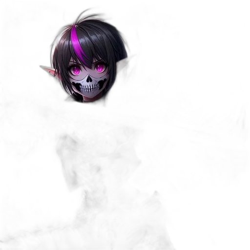 mask, face, weapon, staff, concept art, anime, fantasy art, photorealistic transparent PNG cut-out