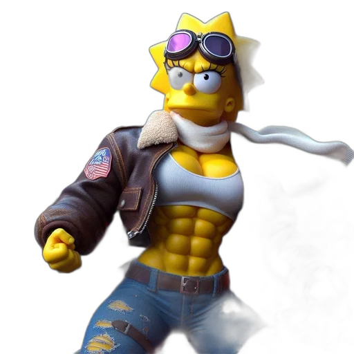 jacket, 3d render, concept art, comic book art, cyberpunk, dynamic, portrayal, lisa transparent PNG cut-out