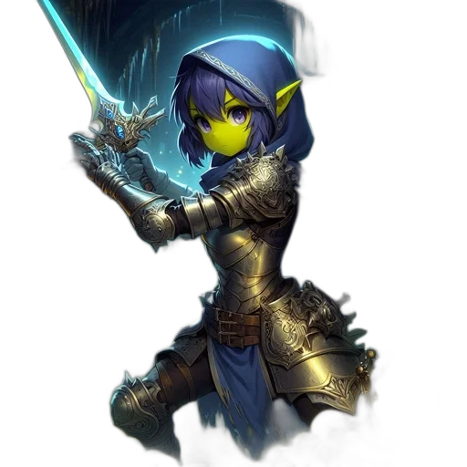 sword, staff, weapon, fantasy art, concept art, pixel art, anime, blue transparent PNG cut-out