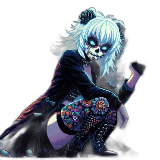 mask, staff, dress, jacket, fantasy art, concept art, anime, comic book art transparent PNG cut-out