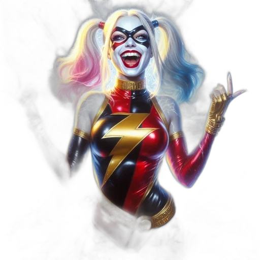comic book art, concept art, cartoon, fantasy art, female, character, pigtails, lightning transparent PNG cut-out