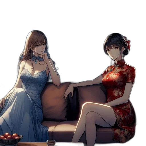 dress, furniture, jewelry, crown, concept art, anime, fantasy art, 3d render transparent PNG cut-out