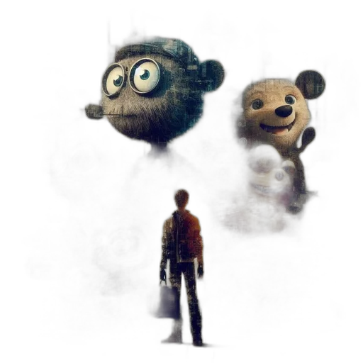 creature, concept art, 3d render, pixel art, fantasy art, fog, animated, surreal transparent PNG cut-out