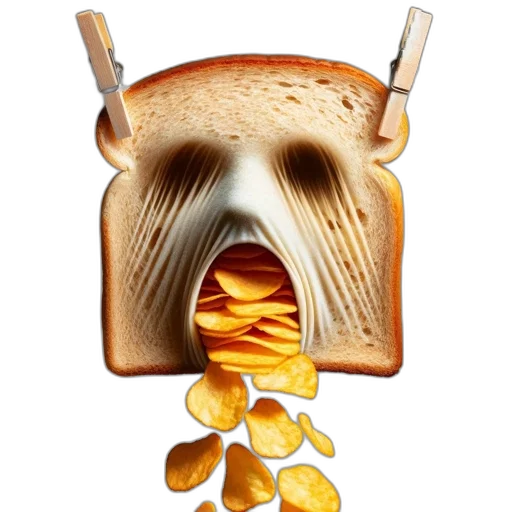 food, face, crown, mask, photorealistic, concept art, artistically, depicted transparent PNG cut-out