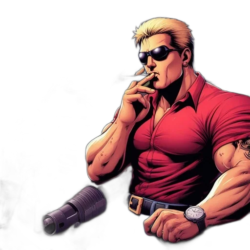 comic book art, concept art, cartoon, cyberpunk, red, dimly, lit, room transparent PNG cut-out