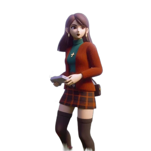 dress, jacket, staff, creature, concept art, 3d render, pixel art, fantasy art transparent PNG cut-out