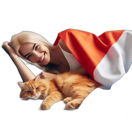 animal, photorealistic, oil painting, concept art, pixel art, young, woman, reclines transparent PNG cut-out