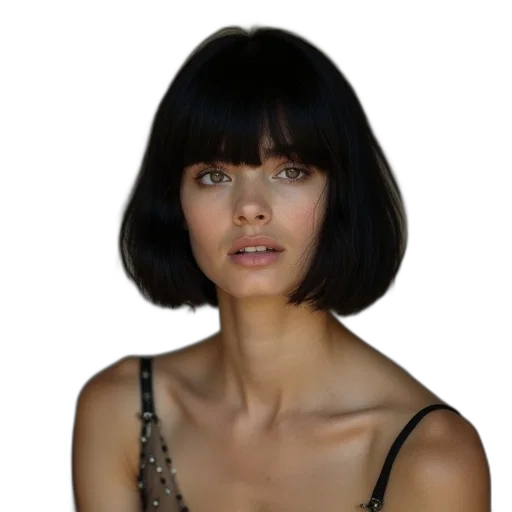 face, hair, dress, jewelry transparent PNG cut-out