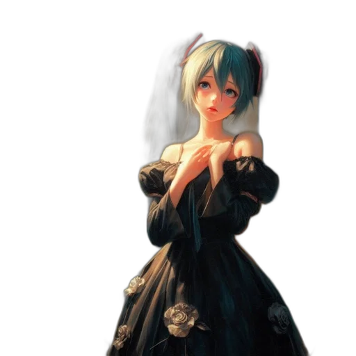 dress, robot, weapon, face, 3d render, concept art, pixel art, anime transparent PNG cut-out