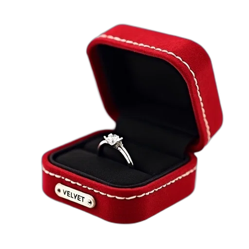 jewelry, crown, furniture, red, velvet, box, white, trim transparent PNG cut-out