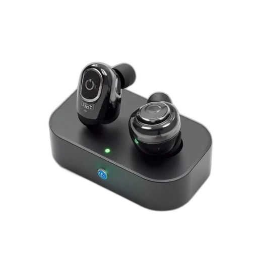 3d render, pair, wireless, earphones, charging, dock, remote, control transparent PNG cut-out