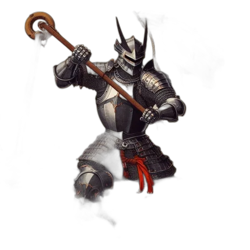 staff, sword, weapon, animal, concept art, fantasy art, pixel art, 3d render transparent PNG cut-out