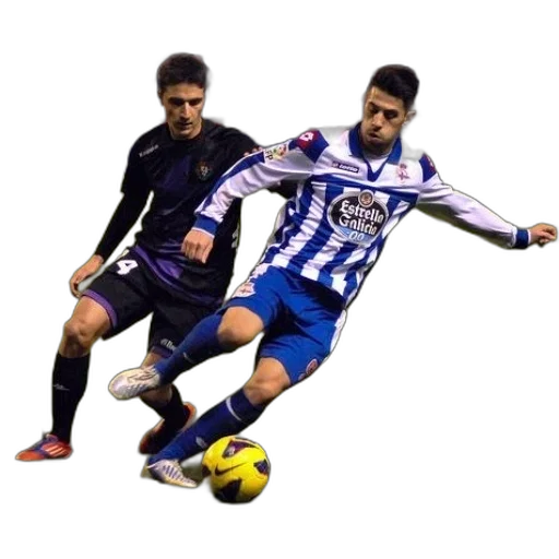 photorealistic, soccer, player, blue, white, striped, jersey, estrella transparent PNG cut-out