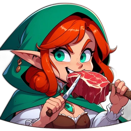 food, staff, face, animal, pixel art, fantasy art, concept art, anime transparent PNG cut-out