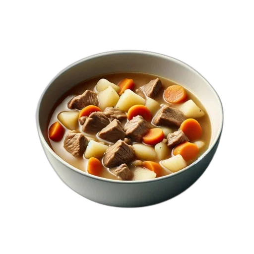 food, animal, 3d render, photorealistic, bowl, rich, meaty, stew transparent PNG cut-out