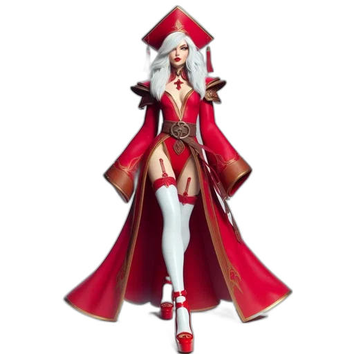 staff, dress, concept art, fantasy art, 3d render, pixel art, red, animated transparent PNG cut-out