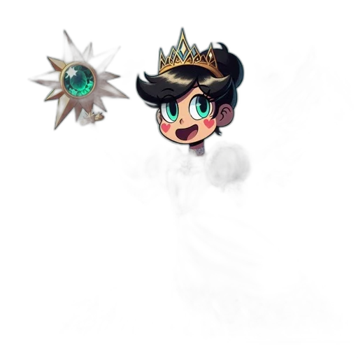 crown, staff, weapon, hat, concept art, pixel art, fantasy art, anime transparent PNG cut-out