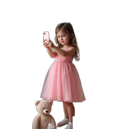 dress, creature, photorealistic, 3d render, concept art, young, girl, pink transparent PNG cut-out