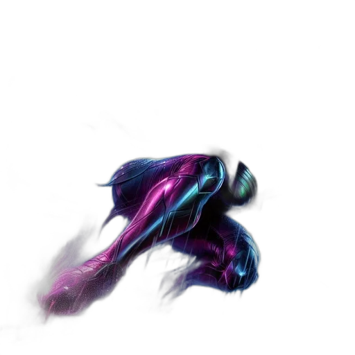 hair, dragon, creature, animal, concept art, fantasy art, vaporwave, 3d render transparent PNG cut-out
