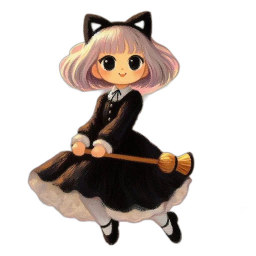 staff, weapon, dress, animal, anime, concept art, pixel art, 3d render transparent PNG cut-out
