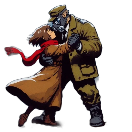 jacket, mask, robot, concept art, comic book art, pixel art, cyberpunk, snow transparent PNG cut-out