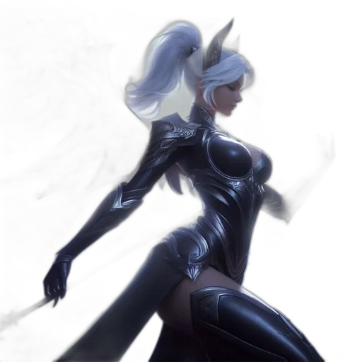 dress, concept art, fantasy art, comic book art, 3d render, dark, monochrome, winged transparent PNG cut-out