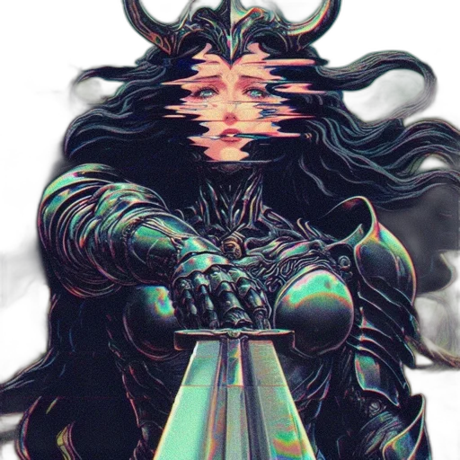 sword, crown, dragon, dress, fantasy art, comic book art, concept art, anime transparent PNG cut-out