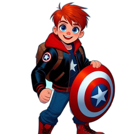 jacket, weapon, staff, comic book art transparent PNG cut-out