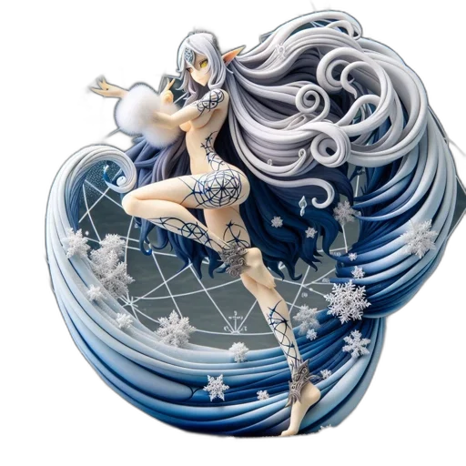 fantasy art, concept art, anime, comic book art, outer space, underwater, animated, figure transparent PNG cut-out