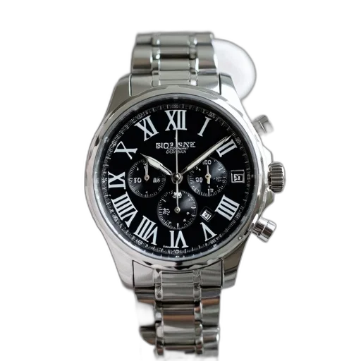 jewelry, close-up, image, wristwatch, silver, case, black, dial transparent PNG cut-out