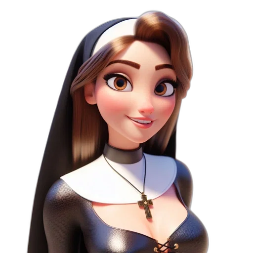 dress, crown, face, jewelry, 3d render, concept art, cartoon, photorealistic transparent PNG cut-out