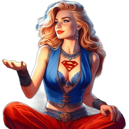 jewelry, dress, comic book art, fantasy art, concept art, cartoon, blonde-haired, woman transparent PNG cut-out