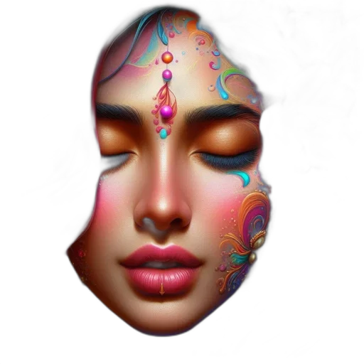 mask, face, jewelry, crown, photorealistic, 3d render, fantasy art, concept art transparent PNG cut-out