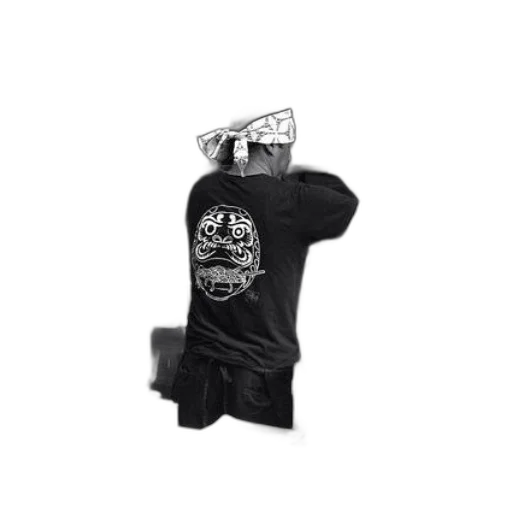 staff, mask, umbrella, jacket, chef, black, t-shirt, white transparent PNG cut-out