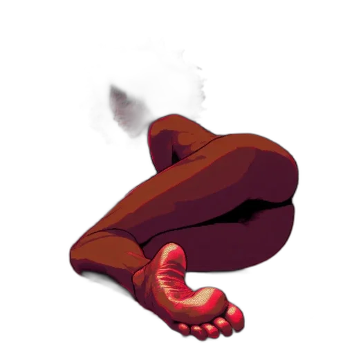 shoes, mask, creature, face, concept art, pixel art, 3d render, photorealistic transparent PNG cut-out