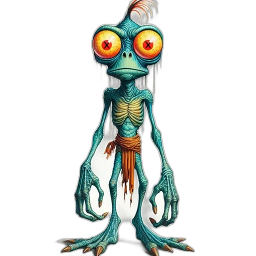 creature, staff, robot, animal, concept art, 3d render, fantasy art, cartoon transparent PNG cut-out