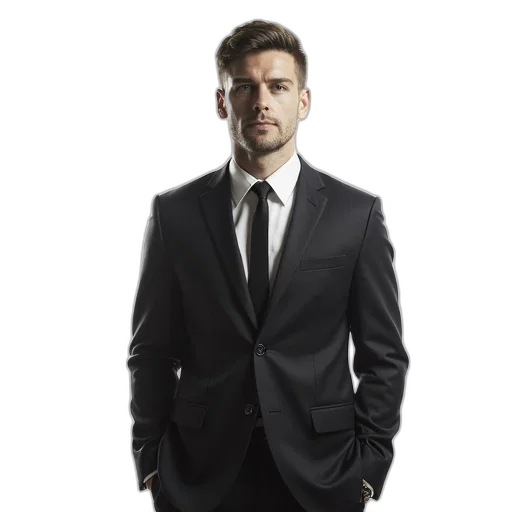 jacket, staff, face, dress, photorealistic, concept art, 3d render, cartoon transparent PNG cut-out