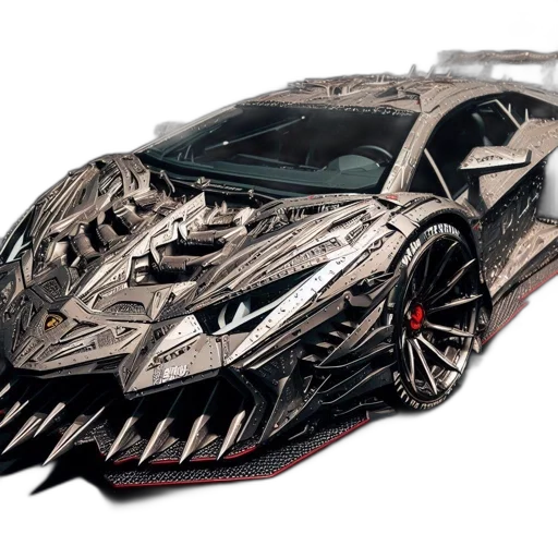 car, dragon, 3d render, photorealistic, concept art, futuristic, armored, lamborghini transparent PNG cut-out