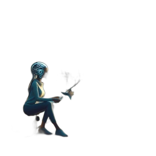 staff, robot, creature, sword, concept art, pixel art, fantasy art, 3d render transparent PNG cut-out