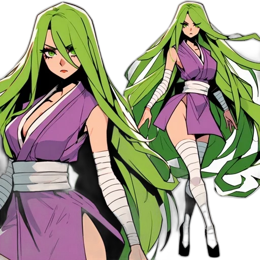 dress, concept art, anime, comic book art, fantasy art, green, monochrome, female transparent PNG cut-out