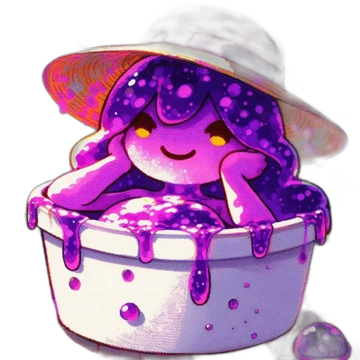 hat, creature, food, vaporwave, concept art, 3d render, pixel art, pastel transparent PNG cut-out