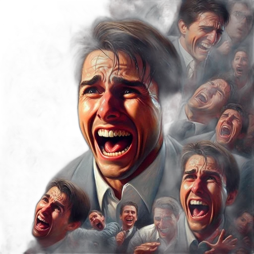 face, photorealistic, concept art, emotionally, charged, painting, man, various transparent PNG cut-out